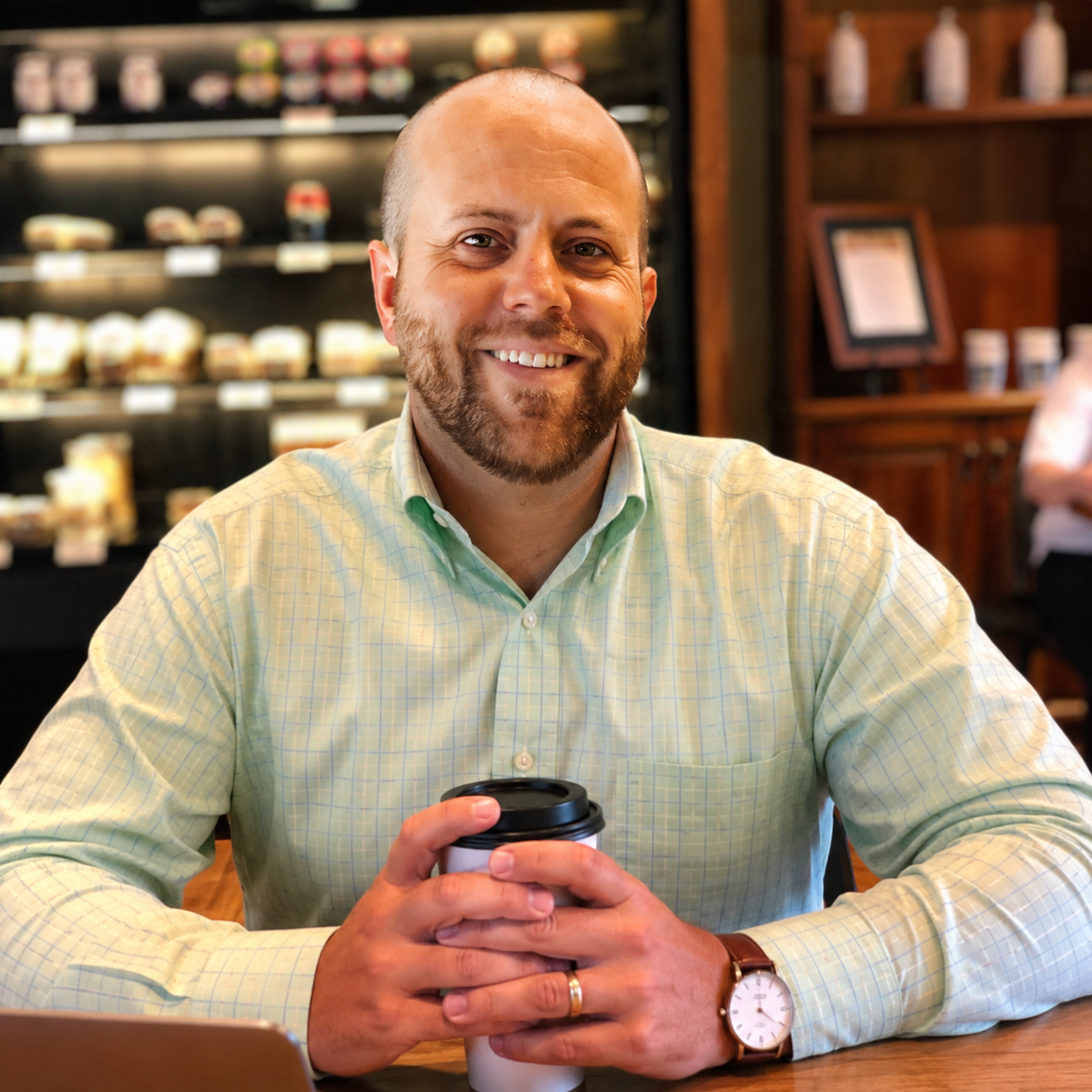 Matt at the coffee shop